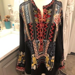 Johnny Was Tunic        heavy embroidery